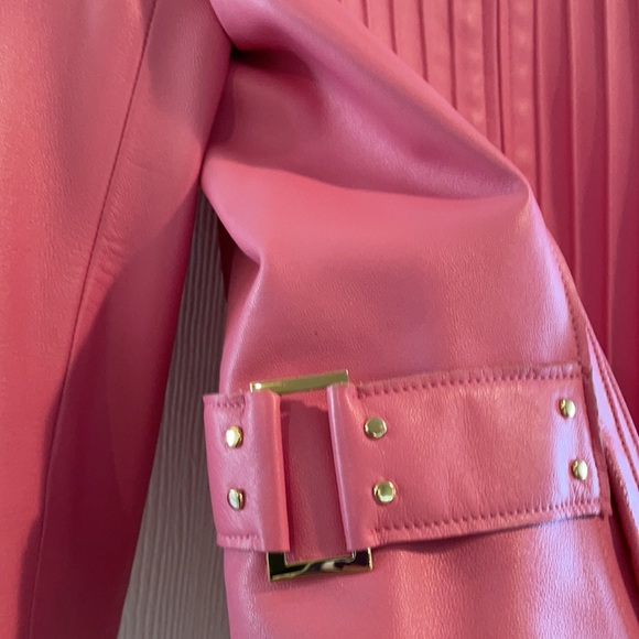 * St John Sport by Marie Gray pink leather jacket Sm - Picture 6 of 14